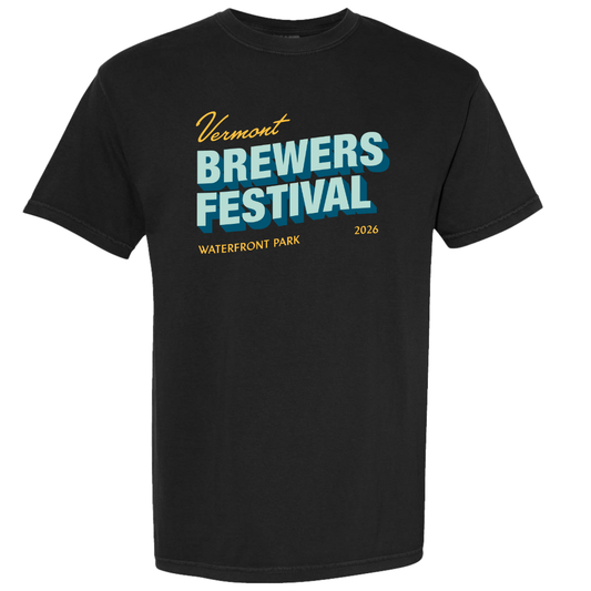 2026 Vermont Brewers Festival T-Shirt (Black)