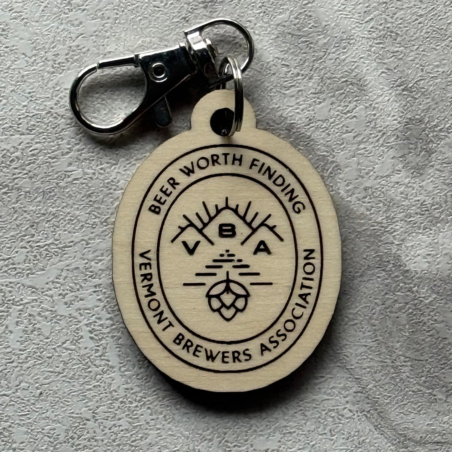 Beer worth finding keychain