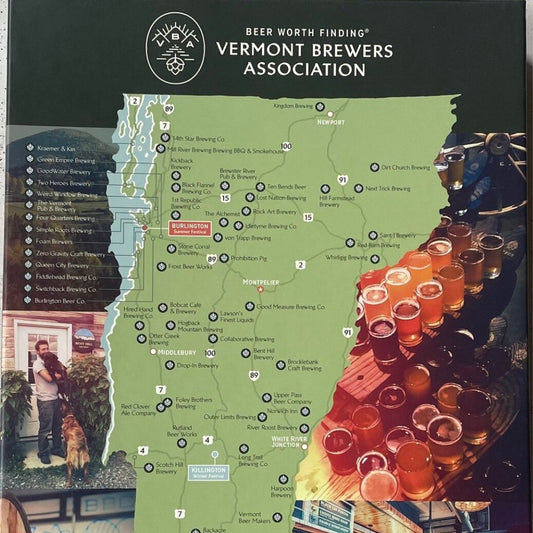 Vermont Brewery Map Jigsaw Puzzles