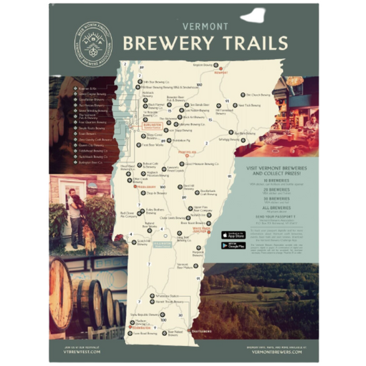 Vermont Brewery and Tap Room Map Poster