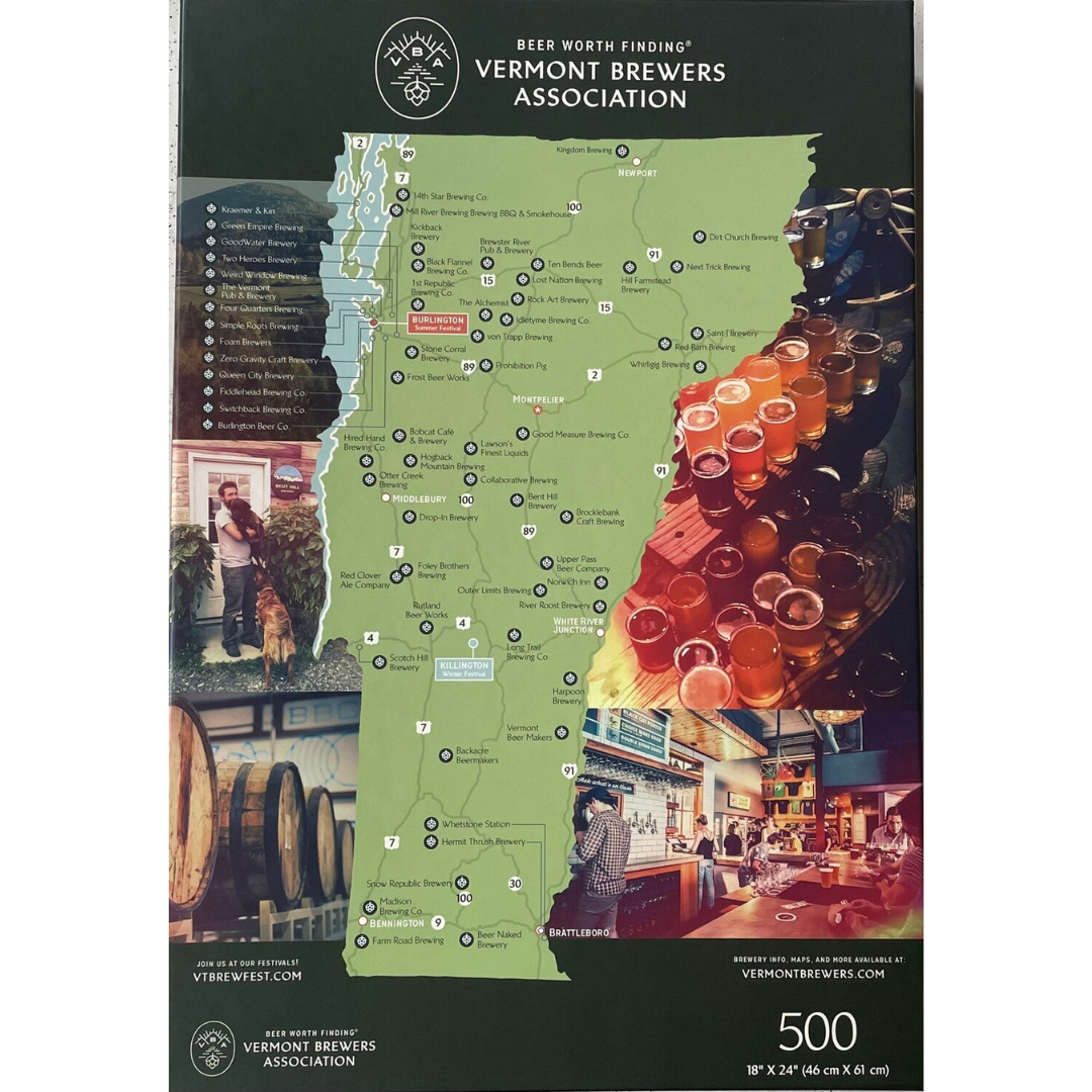 Vermont Brewery Map Jigsaw Puzzle – Vermont Brewers Association