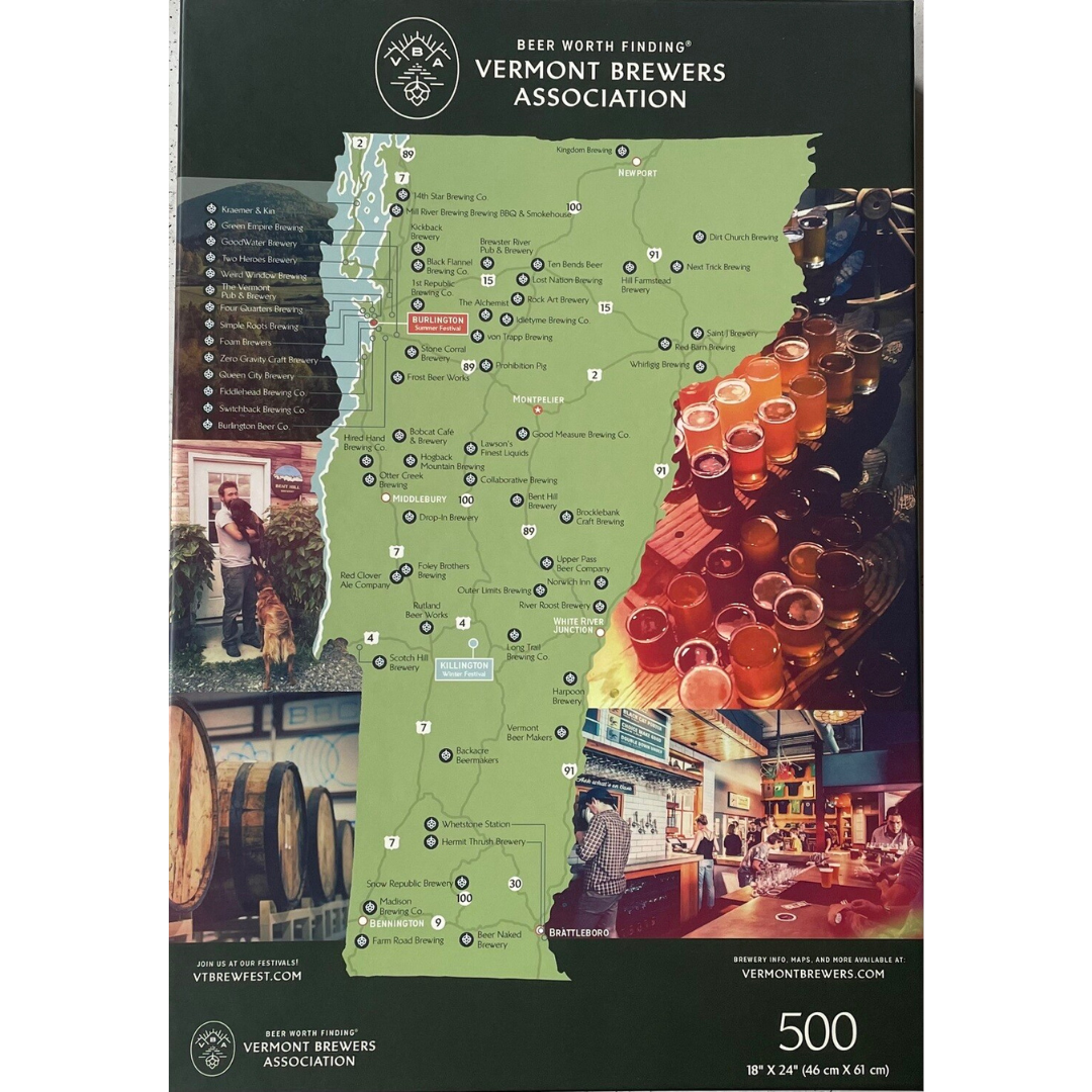 Vermont Brewery Map Jigsaw Puzzle